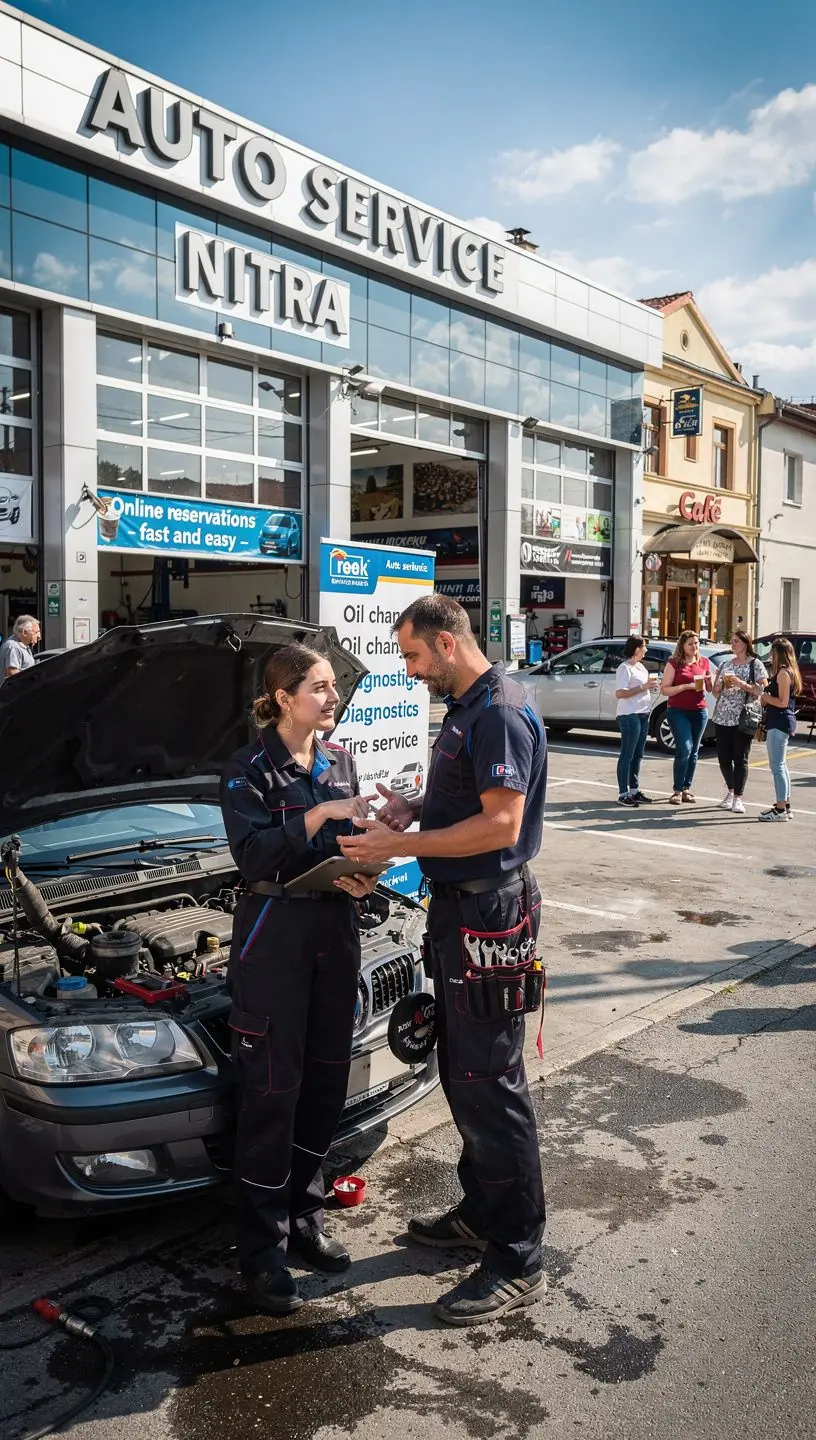 Technik vykonáva kontrolu tekutín v motore vozidla pred odovzdaním zákazníkovi