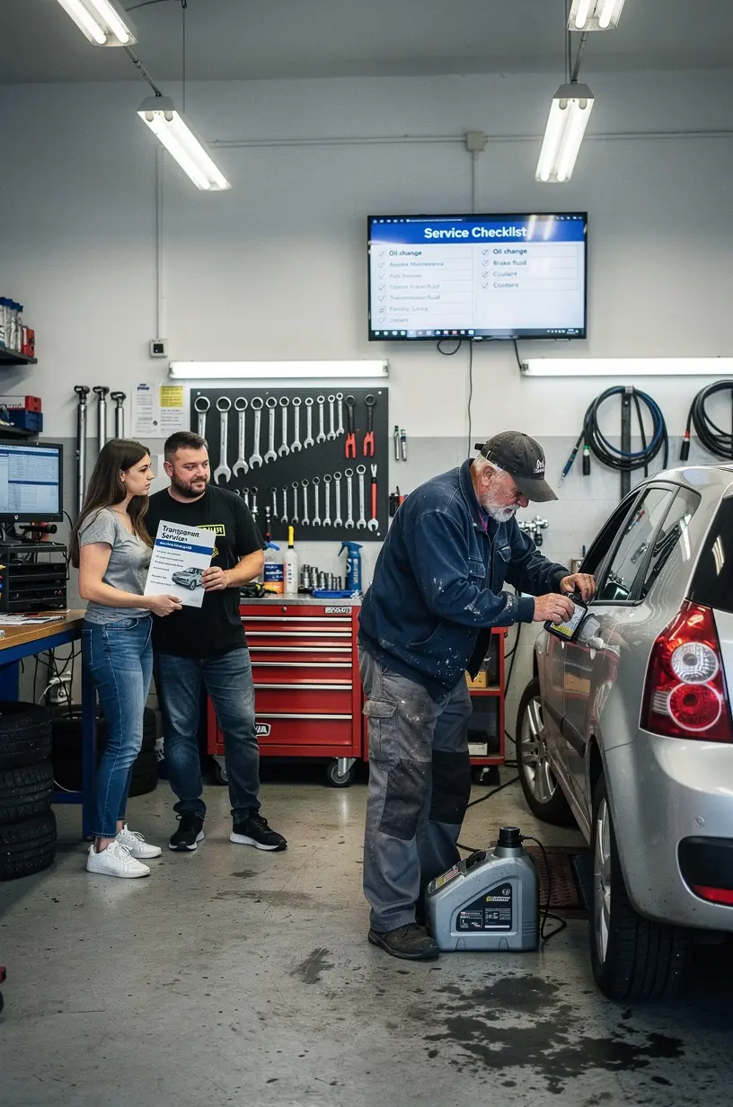 Detailný záber na výmenu olejového filtra počas pravidelnej údržby vozidla